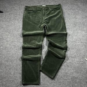 J. Jill Pants Women's Olive Green Velvet Size 12 Zipper Closure Comfortable
